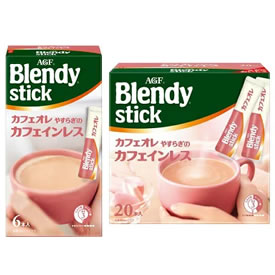 【スティック】AGF ブレンディ スティック カフェオレ やすらぎのカフェインレス（6本入/20本入） 画像