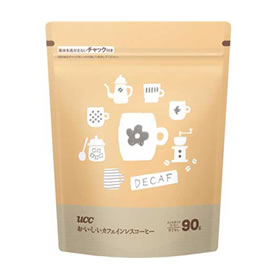 UCC おいしいカフェインレスコーヒー袋 90g 画像