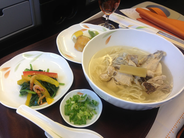 エバー航空106便 BR106 台北 桃園発 福岡 機内食 画像